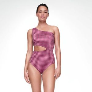 Oysho Asymmetric gingham trikini
